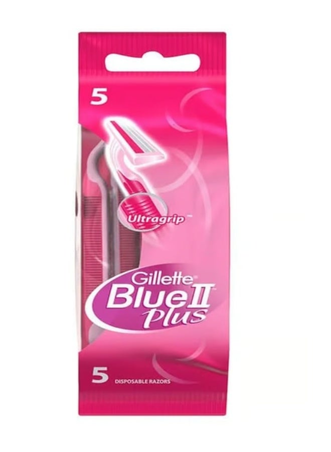 Gillette Venus Blue 2 Plus Disposable Razors, 2 Bladed, 5 Count